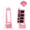 Pink Kids Jewelry Cabinet Crown-Shaped 2-in-1 Lighted Mirror with Storage